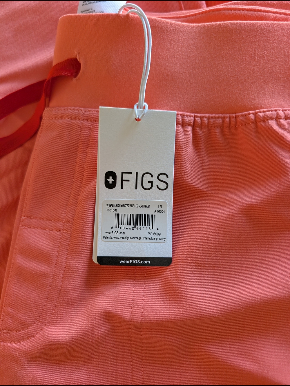 FIGS Isabel High Waisted Wide Leg Scrub Pants Sunset Drift L NWT - Picture 2 of 4